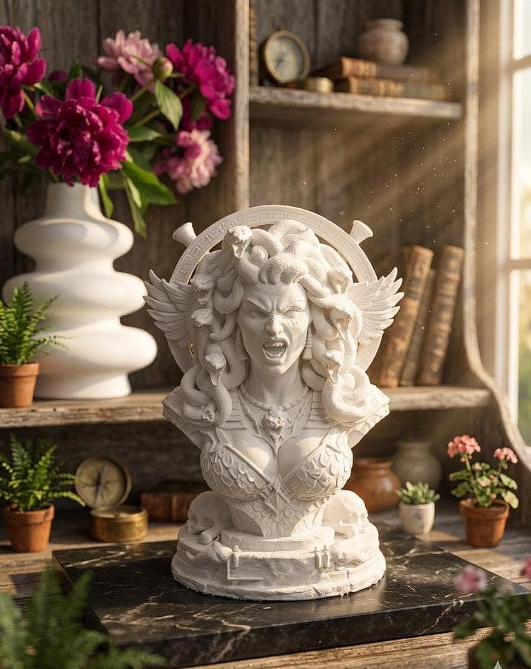 Medusa Bust Statue