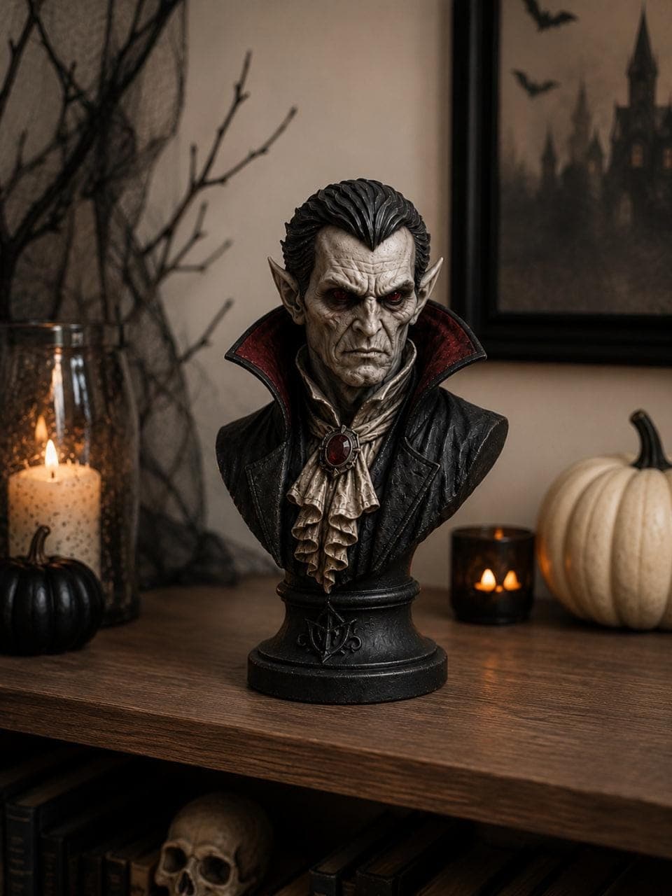 Hand-Painted Dracula Bust